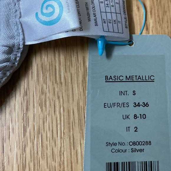 O Beach Bra Size 34-36 - Basic Metallic - New - Picture 2 of 2